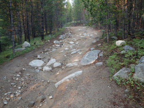 GDMBR: Road damage from last night’s rain storm.